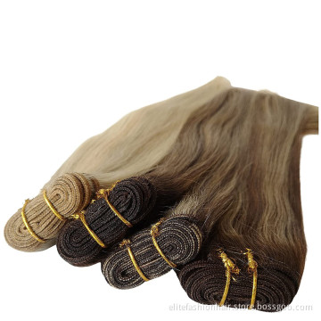 ELITE  high quality 12 to 30 inch 100g Sew in Human Hair Weft Extensions Sew in Remy Hair Straight Sew in Hair Weft Extensions
